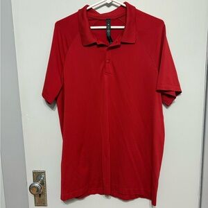 Lululemon Athletica Red Polo Shirt Classic Design